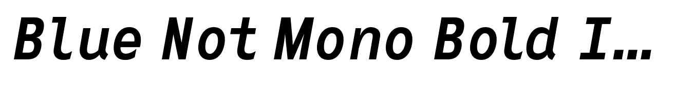 Blue Not Mono Bold Italic